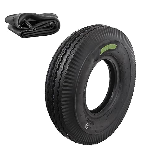 1 Pneumatico 4.00-8 + Camera D’Aria Pneumatico Rinforzato 6 Pr Per Ruote Carrello Appendice Rimorchio Barca