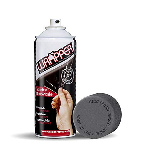 Wrapper Spray Vernici Rimovibili Tinta Metallizzata, Grigio Titanio