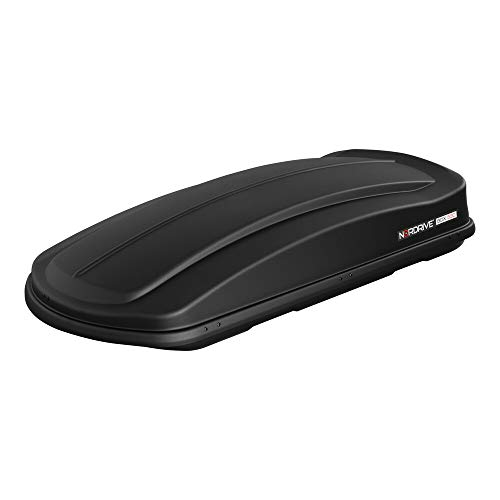 Nordrive N60019 Box 530, Box Da Tetto Per Auto In In Abs, 530 Litri - Nero Goffrato