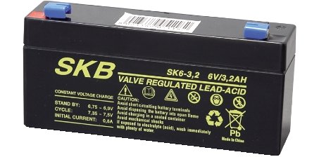 Cod. 38.6203.05 (Mod. Skb Sk6 - 3,2)-Batteria Al Piombo Ricaricabile Skb