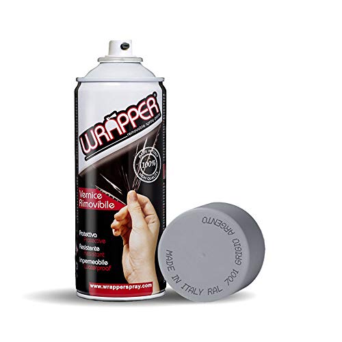 Wrapper Spray Vernici Rimovibili Tinte Ral, Grigio Argento