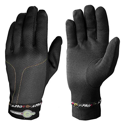 A-Pro Sotto Guanti Termico Antivento Invernale Moto Scooter Custom Snowboard Nero Xl
