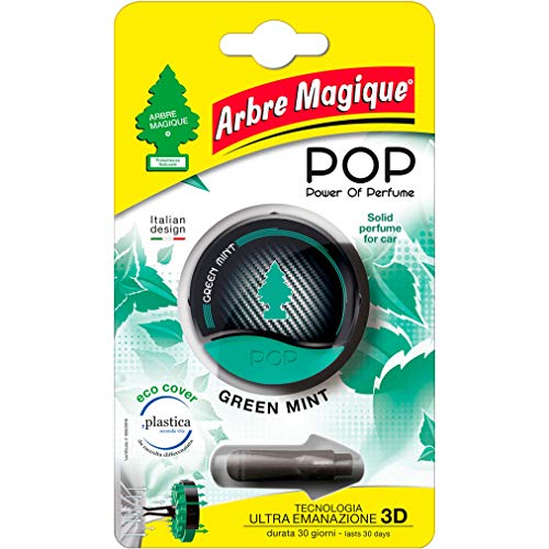 Arbre Magique Pop, Profumatore Auto Solido, Fragranza Ice Pine, Profumazione Calda E Rilassante, Durata Fino A 30 Giorni, Design Italiano, Confezione