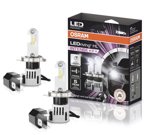 Osram Ledriving Hl Intense, H4/H19, Sostituzione Led Delle Tradizionali Lampade Abbaglianti/Anabbaglianti H4/H19, Solo Per Uso Fuoristrada, 350% Di Lu