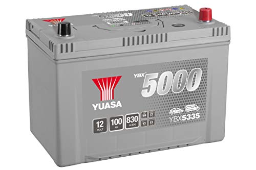 Yuasa Ybx5335 High Performance Starter Batteria, Argento