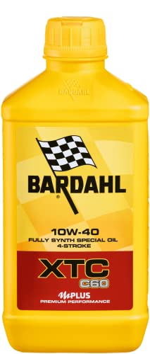 Bardahl - Olio Motore Xtc C60 10W-40 Per Moto 4 Tempi, 100% Sintetico, 2 Litri