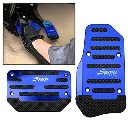 Copri Pedaliera Universale Per Auto Racing Sport Antiscivolo Copri Pedali Freno A Gas Per Auto Automatico (Blu)