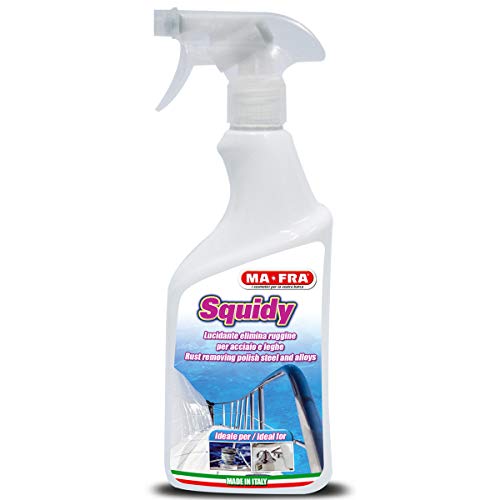 Ma-Fra, Squidy, Detergente Per Macchie Di Ruggine Ed Ossidazione, Specifico Per Acciai E Leghe Di Barche E Motori, Formato Da 500 Ml
