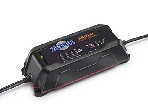 Zetek By Zeca Kbc 050 Caricabatteria - Mantenitore Di Carica Per Moto Auto Camper Furgone 5A - 12V