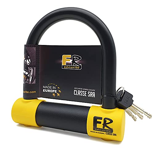 Fr Securite Fr120S Antifurto Moto Bloccadisco U Omologato Classe Sra Acciaio Temperato Forcella Ø18, 120X120Mm Sicurezza Lucchetto Blocco Motociclo Sc