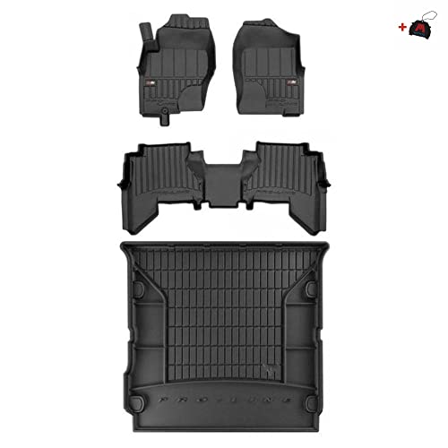 Set Di Tappetini In Gomma E Tappetini Per Il Bagagliaio Per Nissan Pathfinder Iii 2005-2014 Migliorare Il Comfort Di Viaggio Con Tappetino Antiscivolo