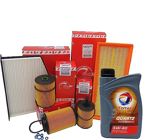 Kit Tagliando Con Filtri Originali Speed By Smc + 4 Litri Olio Motore Total Quartz 5W40 (So239, Sa2210, Srn236, Se1397)