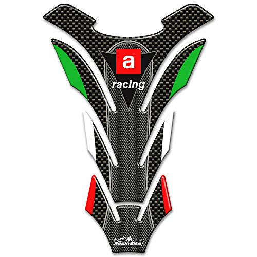 Resin Bike Adesivi Moto Compatibile Con Aprilia. Protezione Paraserbatoio Moto Da Urti E Graffi. Adesivo 3D Resinato Versione Universale - Effetto Car
