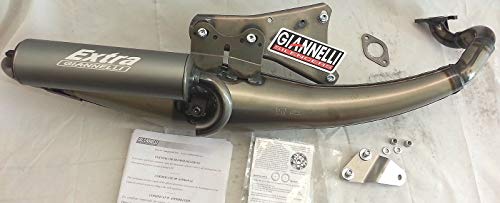 Giannelli Marmitta Scooter Extra V2 Malaguti F 12Phantom Aria/Acqua 94/01-F12 Digit'02/03 Omologatacee E13 0239 - Sil. Allum.Anodizz.
