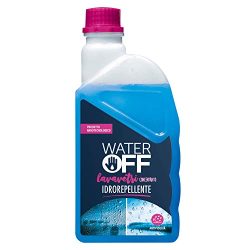 Water Off - Additivo Idrorepellente Pioggia, Concentrato Per Vaschette Lavavetri Auto, Maggior Visibilità E Sicurezza 500Ml