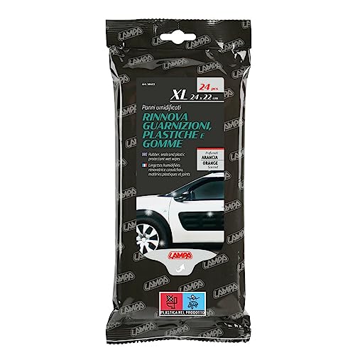 Lampa 38413 Panni Umidificati Rinnova Guarnizioni, Plastiche E Gomme - 24 Pz - 24X22 Cm
