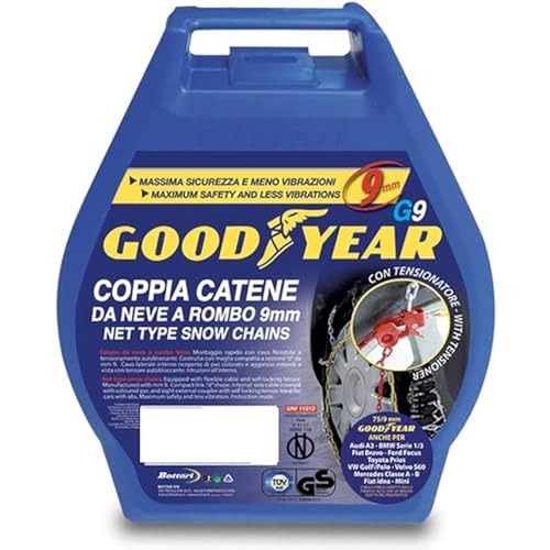 Goodyear 77912 "G9", Catene Neve Auto 9 Mm, Misura 110, Omologate Tuv E Gs Onorm