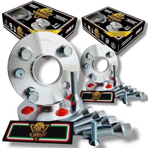 Igp 4 Distanziali Ruote 12 + 16 Mm Compatibili Con Smart 4 Fori + Bulloni In Acciaio Fortwo 453 Fourfour 453 Brabus Dal 2014 Al 2024