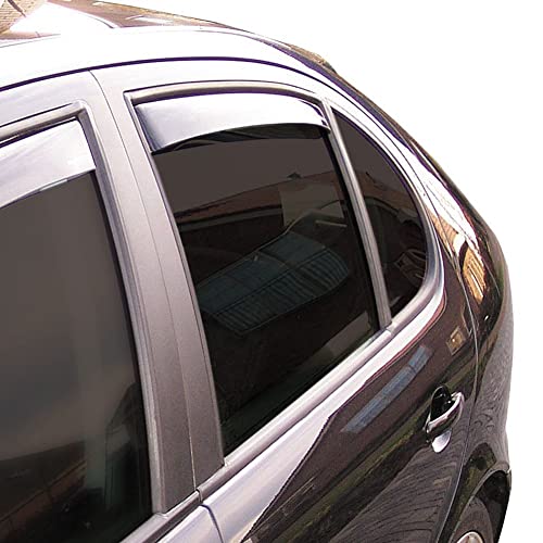 Climair Car Comfort Deflettori D'Aria Master Nero (Posteriore) Compatibile Con Seat Leon 5F 5 Porte 2012-2020