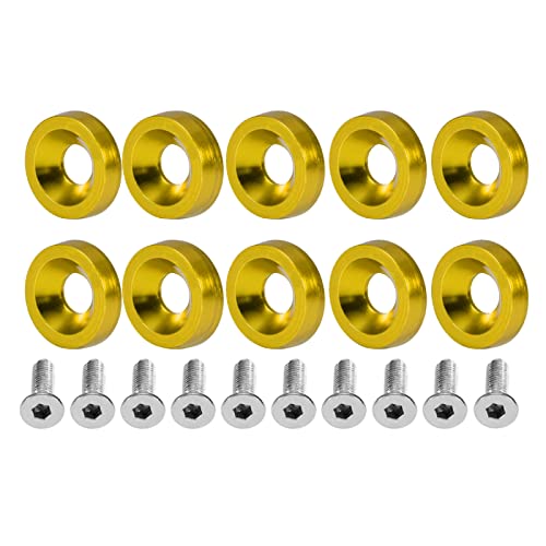 Guarnizione Per Vite Auto M6, Bullone Di Modifica Vite Per Decorazione Telaio Targa(Oro) Adatto Per License Plate Bolts