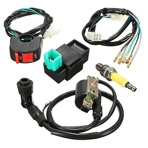Viviance Cablaggio Telaio Kill Switch Bobina Cdi Spark Plug Kit Compatibile Con 110Cc 125Cc 140Cc Pit Bike