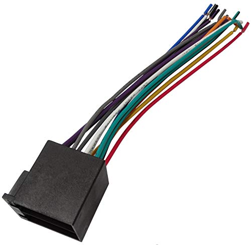 Aerzetix - Connettore Spina Iso 13 Pin 8 + 5 Per Autoradio, Precablata, Fascio Universale Alimentazione + Suono Per Altoparlanti Casse Acustiche .