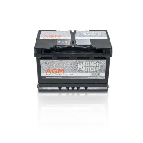 Magneti Marelli Parts & Services - Batteria Auto 80 Ah Con Tecnologia Agm, Batteria Auto Start E Stop L04 069080800009 Al Piombo Acido Ad Alte Prestaz