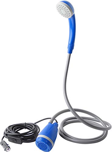 Brunner Doccia Da Viaggio 12V Aquafresh 2.0 Per Camping E Giardino, Blu/Grigio