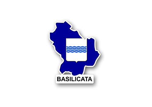 Akachafactory Sticker Adesivi Adesivo Bandiera Italia Regione Basilicata