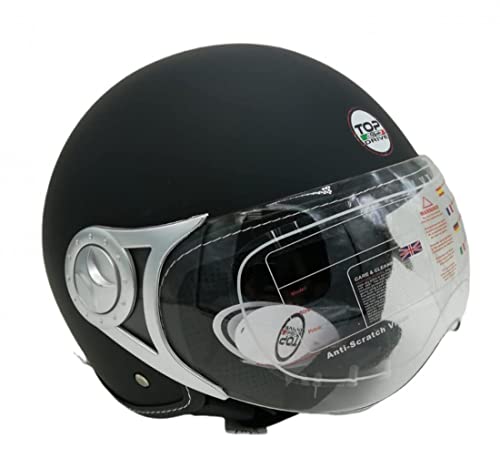 X.One Accessori Srl Casco Caschi Per Scooter Moto Jet Sirio Omolagione Ece 22.05 Certificazione Europea (Xl, Nero)