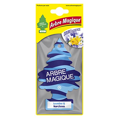 Arbre Magique Mono, Profumatore Auto, Fragranza Jasmine & Narcissus, Profumazione Fresca E Delicata, Durata Fino A 7 Settimane, Made In Italy, Confezi