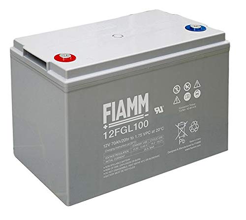 Batteria Fiamm 12V 100Ah 12Fgl100 Vrla Agm Ermetica Camper