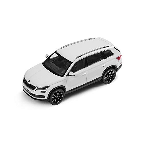 Skoda 565099300S9R Kodiaq - Modellino Auto In Scala 1:43, Colore: Bianco Metallizzato
