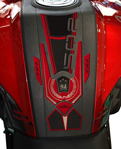 Resin Bike Adesivi Moto Compatibile Con Benelli Leoncino Trk 502 2017-2020 Rosso Metallizzato. Protezione Paraserbatoio Da Urti E Graffi. Adesivo 3D R