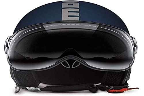 Casco Momo Fighter Fgtr Evo Blu Matto Grigio Taglia Xs (55)