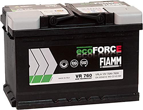 Fiamm 7903791 Vr760 Ecoforce Batteria Per Auto, 278 X 176 X 190 Mm, 760A