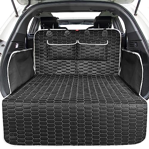 Oasser Telo Bagagliaio Auto Per Cani Impermeabile,Antiscivolo,2 Tasche Grandi, 185 X 103 Cm Protezione Bagagliaio Universale Per Auto E Suv Nero