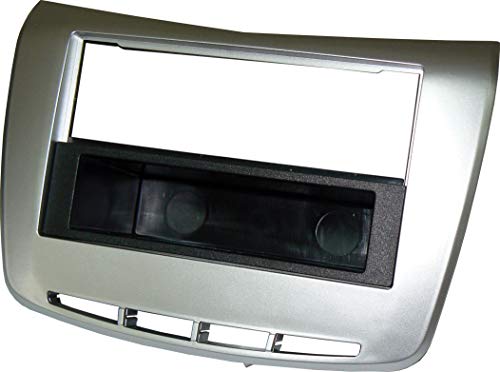 Mascherina Autoradio 1 2 Din Lancia Delta 2009>2014 Grigio Con Cassettino
