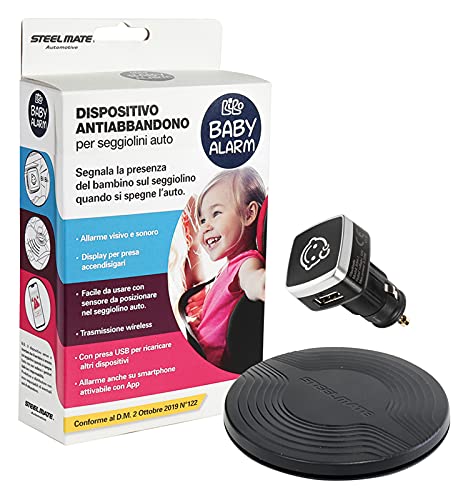 Bibo Dispositivo Antiabbandono Baby Alarm. Funziona Con E Senza Smartphone. Facile Da Installare E Utilizzare. Sistema Esclusivo Doppia Sicurezza. All