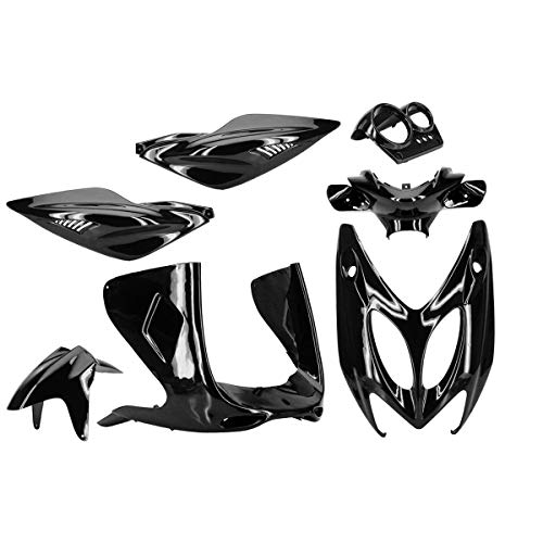 Kit 7 Pezzi Carene Nero Metal Mbk Nitro - Yamaha Aerox 50 '97/'12 Fairing Coque