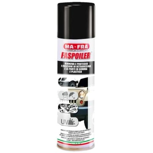 Ma-Fra, Faspoiler, Trattamento Spray Per Parti In Gomma E Plastica, Rinnova E Previene Lo Scolorimento Dei Fascioni In Vetroresina Dell'Auto