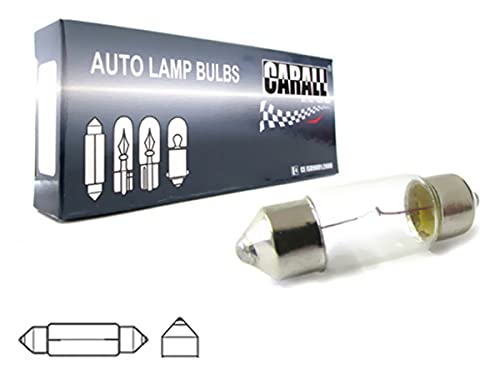 10 Pezzi Lampade Alogena 24V, Ricambio Lampada Per Camion (T11 C5W 36Mm 24V 5W)