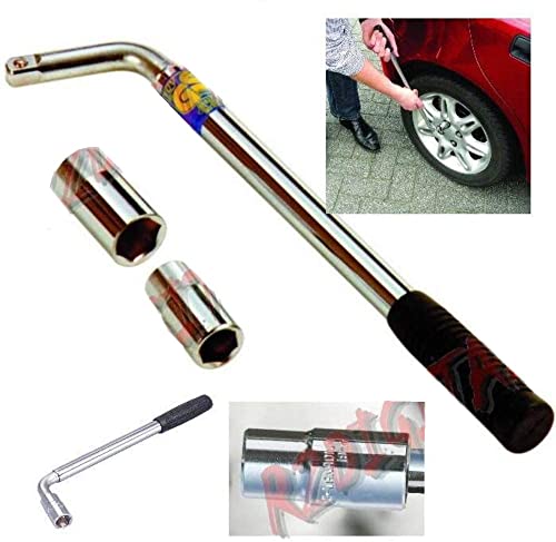 R2Digital Aglow.It Chiave In Acciaio Universale Per Bulloni Ruote 17 19 21 23 Telescopica Chrome Vanadium Svita Avvita Dadi Auto Camion Camper Furgone