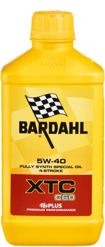 Bardahl - Olio Motore Xtc C60 5W-40 Per Moto 4 Tempi, Contrasta La Formazione Dei Depositi Garantendo La Massima Pulizia Del Motore, 100% Sintetico, 1