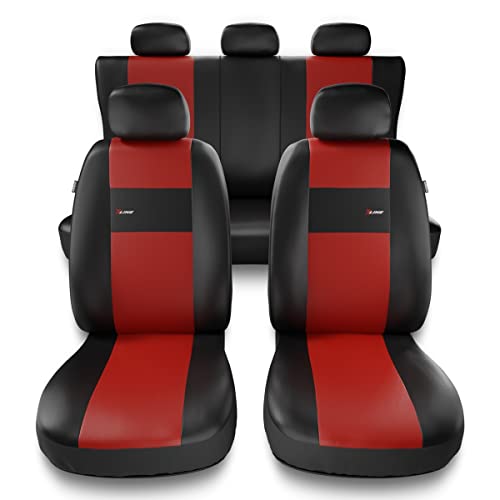 Mossa Coprisedili Compatibili Con Renault Clio Ii, Iii, Iv (1990-2019) - Fodere Sedili - Set Coprisedili Auto Universali - Xl-Rd
