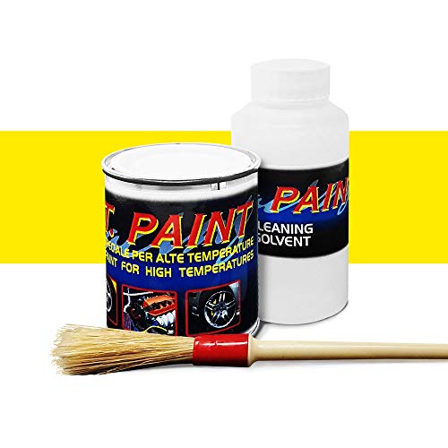 4R Quattroerre.It Quattroerre 16071 Vernice Per Pinze Freni, Marmitte, Testate, Monoblocchi Resistente Alle Alte Temperature, Colore Giallo