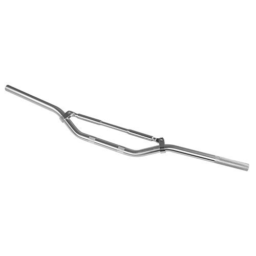 Manubrio Alluminio Moto Scooter Atv Cross Enduro Piega Bassa 22 Mm Argento