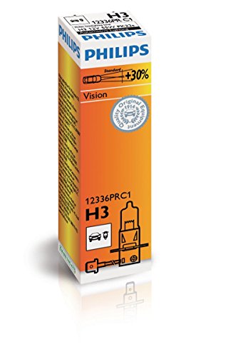 Philips Vision Car Headlight Bulb 12336Prc1 - Car Light Bulbs (H3, 55 W, Halogen, Pk22S, Box)