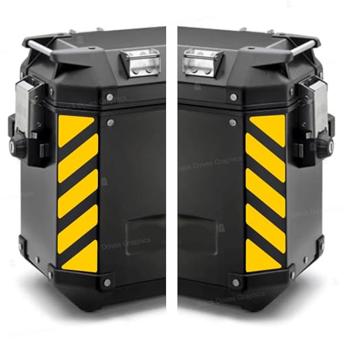 Black Doves 2Pcs Rifrangenti Adesivi Compatibili Con Valigie Laterali Givi Trekker Outback 37L 48L (Yellow 020)