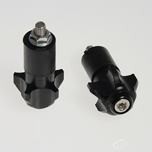 A-Pro, Bilanciatori Arrotondati, Universali Per Moto Mofa, 17 Mm, Nero